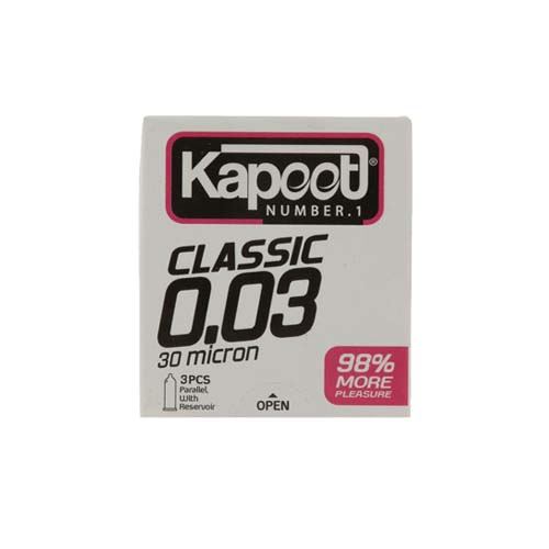 کاندوم کاپوت مدل Classic فوق العاده نازک ۳۰ میکرون بسته 3 عددی 1 کاندوم کاپوت مدل Classic فوق العاده نازک ۳۰ میکرون بسته 3 عددی